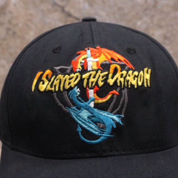 Vintage Universal Studios Cap Hat Mens OS Deadstock I Slayed The Dragon 90s NWT - Picture 3 of 9